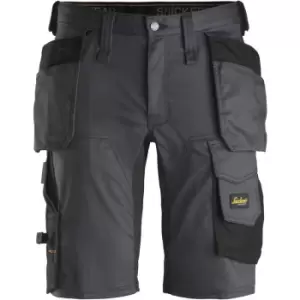 Image of Snickers Workwear Grey/Black All-Round Stretch Shorts (Waist: 47 Inch)