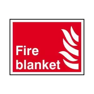 Image of Fire blanket - Sign - PVC (200 x 150mm)