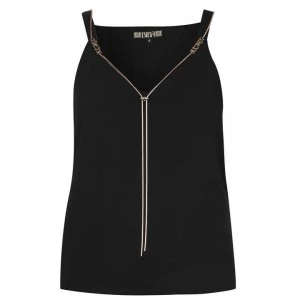 Image of Biba Logo Necklace Cami - Black