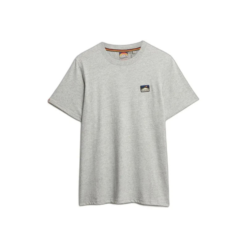 Image of Superdry Great Outdoors Embroidered T-Shirt Grey Marl Men L;XXL