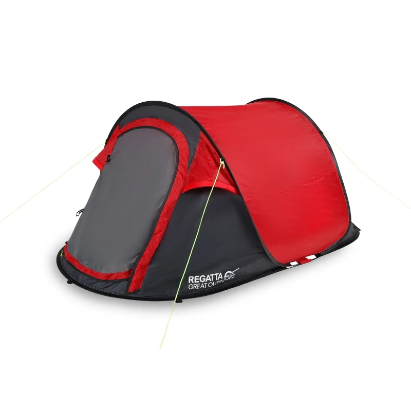Image of Regatta Malawi V2 2 Pop Up Tent Pepper, Black RCE530 9Y6000