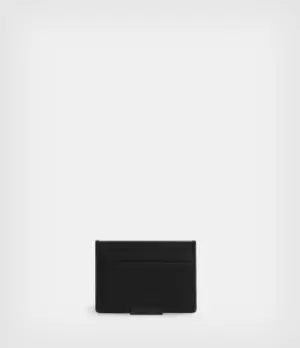 Image of AllSaints Mens Cow Leather Dove Cardholder with Five Slip Pockets