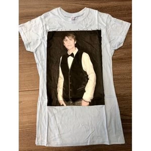 Image of Justin Bieber - Tux Womens Medium T-Shirt - Blue