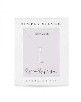 Image of Simply Silver Alphabet Necklace Letter L