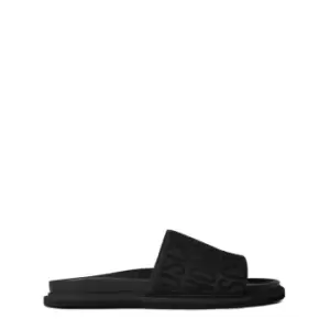 Image of MOSCHINO All Over Logo Sliders - Black