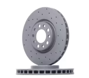 Image of ZIMMERMANN Brake disc 110.2224.52 Brake rotor,Brake discs ALFA ROMEO,GIULIA (952_)