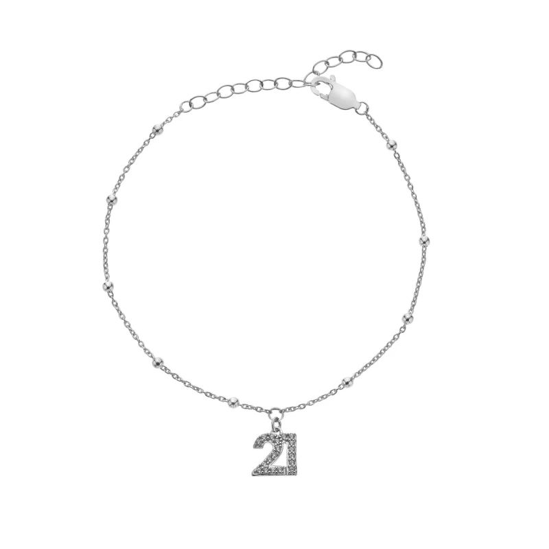 Image of Hot Diamonds Womens Silver Whisper 21st Bracelet Size: 20cm Silver Female 20 cm