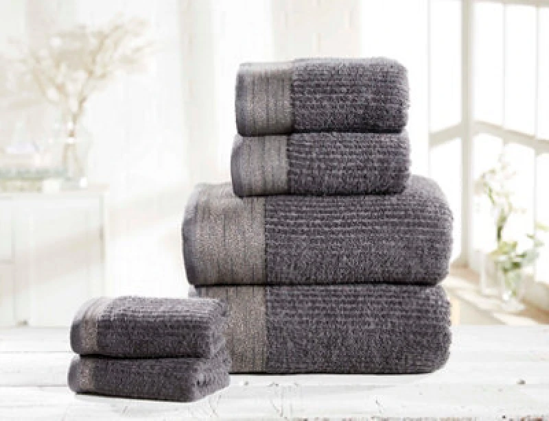 Image of Rapport Home Mayfair Towel Bath Charcoal/silver