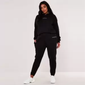 Image of Missguided Plus Size Fleece Joggers - Black