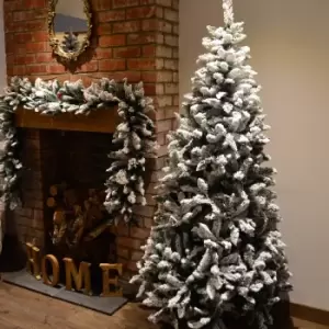 Image of 6ft, 7ft or 8ft Premier Snow Valley Fir Deluxe Snow Flocked Christmas Tree