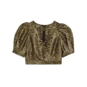 Image of Ted Baker Marrggo Cropped Top - Brown