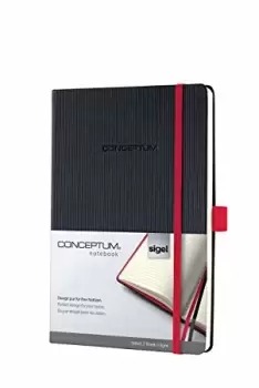 Image of Sigel Conceptum writing notebook A4 194 sheets Black, Red
