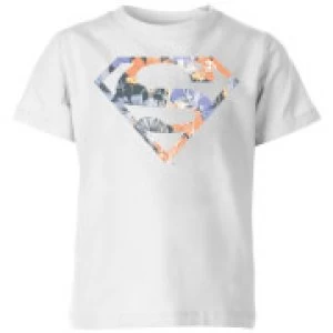 Image of DC Originals Floral Superman Kids T-Shirt - White - 7-8 Years - White