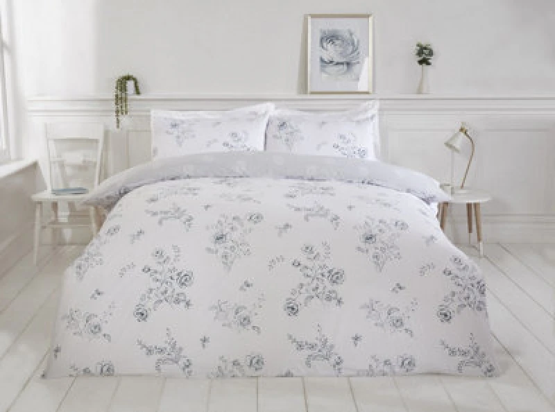 Image of Rapport Home Ph Sadie Royal Duvet Set - Super King, Grey PHSADISKNGROYA