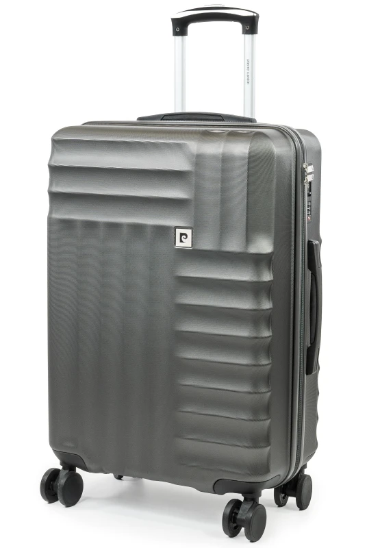 Image of Pierre Cardin Soleil 26" Wheeled Hard Sided Family Suitcase TSA Luggage Locks Grey in Charcoal Size: Medium Charcoal Unisex Medium
