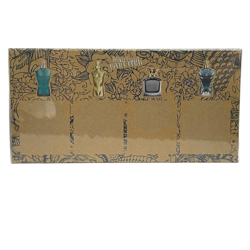 Image of Jean Paul Gaultier Miniatures For Him Gift Set 7ml Le Male Eau de Toilette + 7ml Le Beau Eau de Toilette + 7ml Scandal Pour Homme Eau de Toilette + 7m