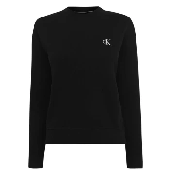 Image of Calvin Klein Jeans Embroidered Logo Sweatshirt - BAE Black