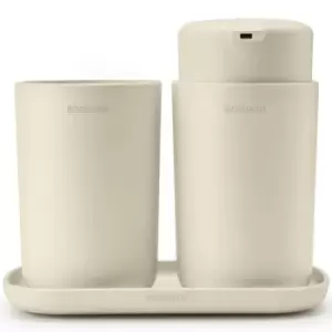Image of Brabantia Bathroom Accessory Set Of 3 Soft Beige