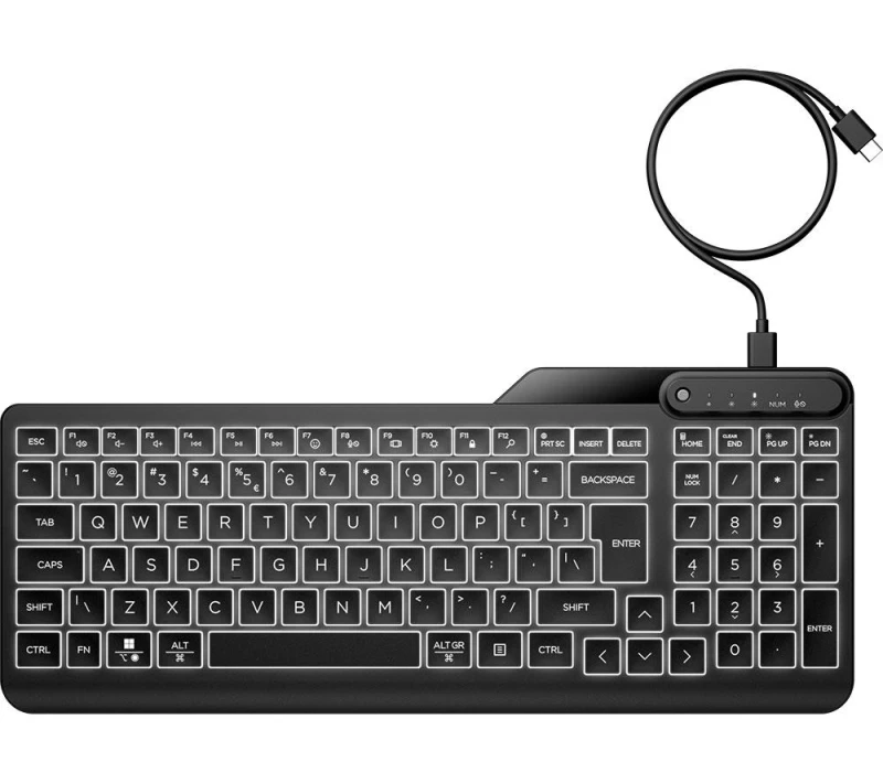 Image of HP 400 Backlit Keyboard - Black 197192768617