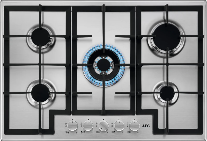 Image of AEG 3000 Slim Line HGX75400SM 74cm Gas Hob - Stainless Steel