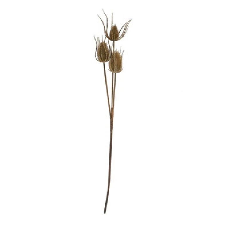 Image of Hill Interiors Triple Teasel Artificial Flower Brown (One Size)