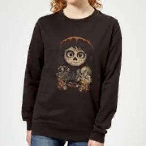 Image of Coco Miguel Face Poster Womens Sweatshirt - Black