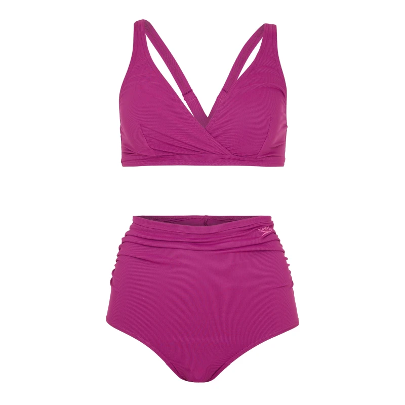 Image of Speedo Womens Maternity Two Piece Swimsuit Purple female 8 (XS)