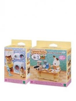 Image of Sylvanian Families Sylvanian Families Kitchen & Laundry Twin Pack