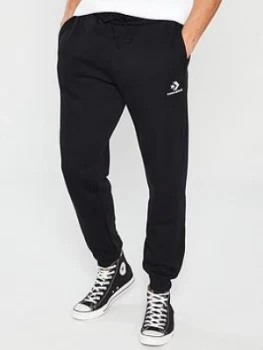 Image of Converse Star Chevron Embroidered Mens Pants, Black, Size S, Men