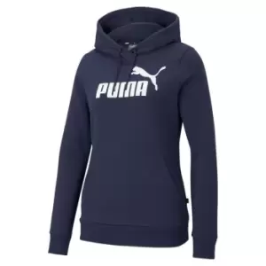 Image of Puma Logo Ladies Hoody - Blue