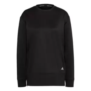 Image of adidas AEROREADY Crewneck Sweatshirt Womens - Black