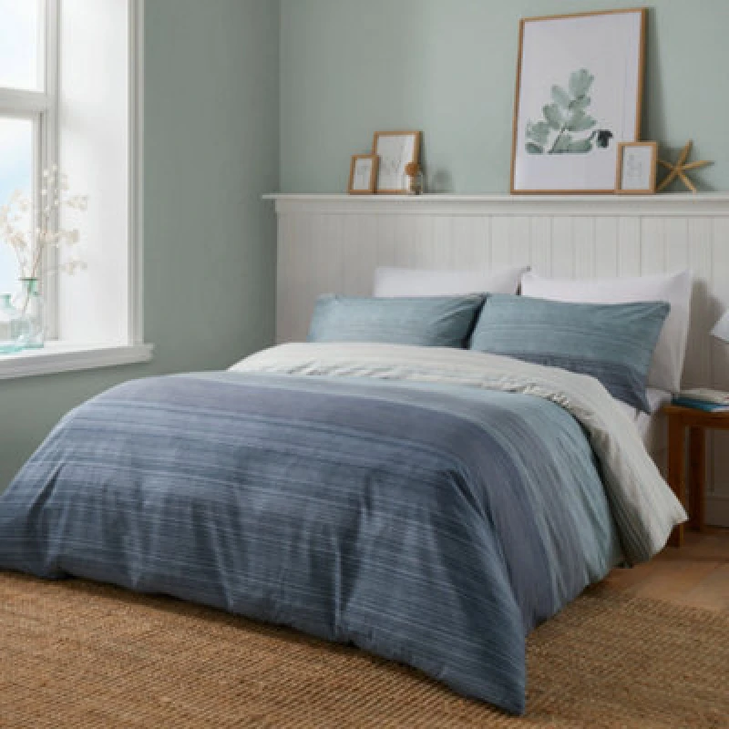 Image of Fusion Fairhaven Duvet Cover Set - Blue Blue Double