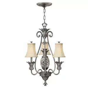 Image of 4 Bulb Chandelier LIght Polished Antique Nickel LED E14 60W