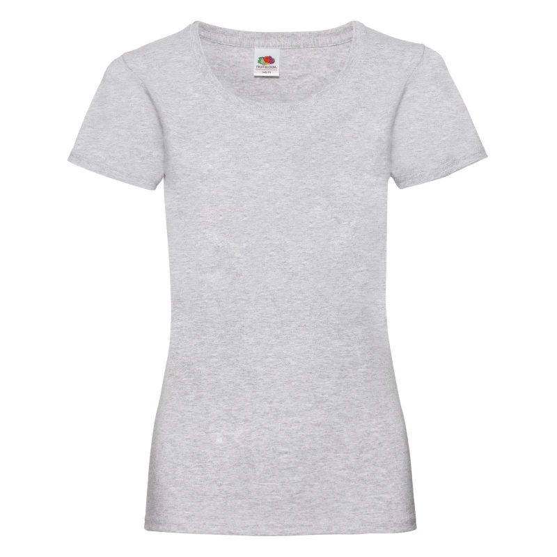 Image of Fruit Of The Loom Valueweight Heather Lady Fit T-Shirt Grey