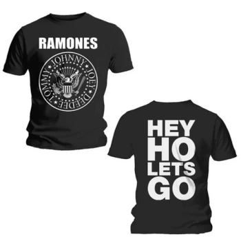 Image of Ramones 'Hey Ho Lets Go' Back Print Mens XX-Large T-Shirt - Black
