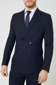 Image of Skinny Fit Db Navy Fine Stripe Suit Jacket