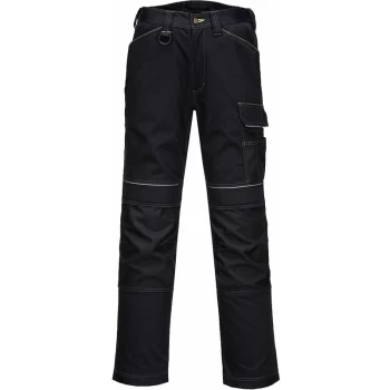 Image of Portwest - T601 - Black 40 Regular PW3 Work Trousers Combat Cargo Pants