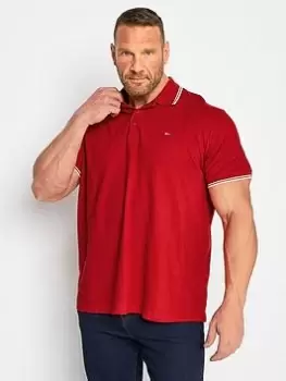 Image of BadRhino Tipped Polo - Red, Size L, Men
