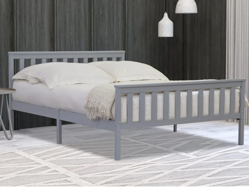 Image of Flintshire Marnel Grey Wooden Bed Frame - 4ft6 Double