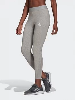Image of adidas AEROREADY Designed 2 Move Cotton Touch 7/8 Legging - Medium Grey Heather