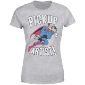 Image of DC Originals Superman Pickup Artist Womens T-Shirt - Grey - M