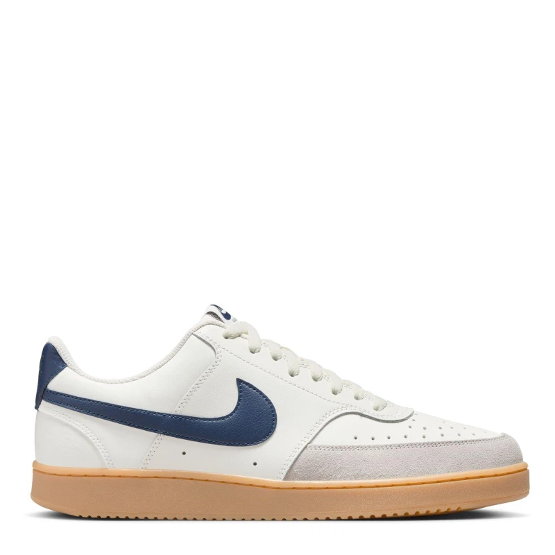 Image of Nike Court Vision Low Trainers Mens Sail/Navy/Brown male 7 (41)