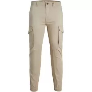 Image of Jack and Jones Paul Flake Slim Stretch Cuffed Cargo Pants Junior - Beige