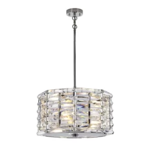 Image of Shoal 4 Light Pendant, Polished Nickel, E27