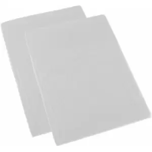 Image of HOMESCAPES White Brushed Cotton Cot Flat Sheet Pair 100% Cotton, 100 x 150cm - White