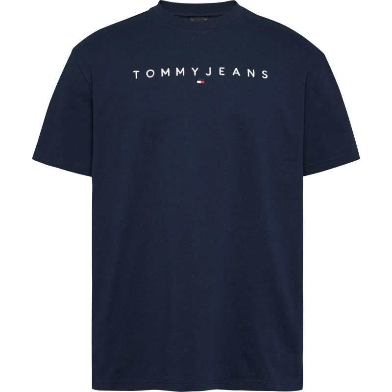 Image of Tommy Jeans TJM REG LINEAR LOGO TEE EXT - Blue Blue XL