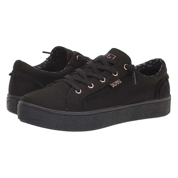 Image of Skechers Womens Bobs B Extra Cute 2 Cute 4 U Vegan Trainers - UK 4 Black female PS3816BBK4