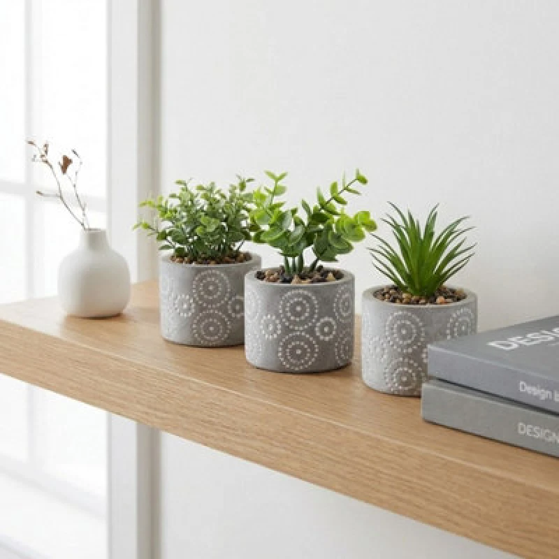 Image of Garden Greatness Decorative Faux Succulent Pot Trio