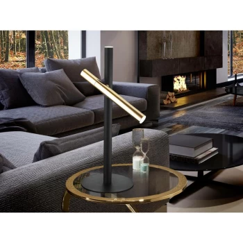 Image of Schuller Varas - Integrated LED 2 Light Table Lamp Matt black, Gold
