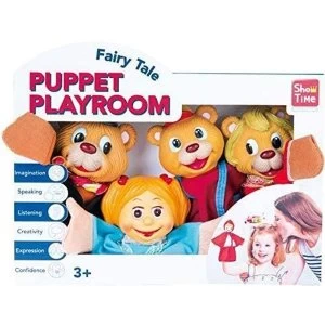 Image of 4 Large Goldilocks & The 3 Bears Hand Puppets